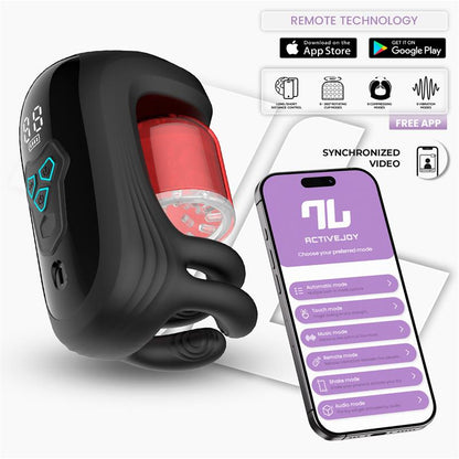 INTOYOU APP SERIES - TORKY MASTURBADOR CON ROTACIÓN COMPRESIÓN CON APP