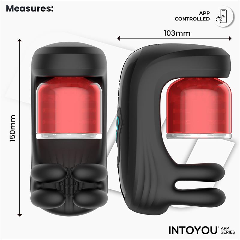 INTOYOU APP SERIES - TORKY MASTURBADOR CON ROTACIÓN COMPRESIÓN CON APP