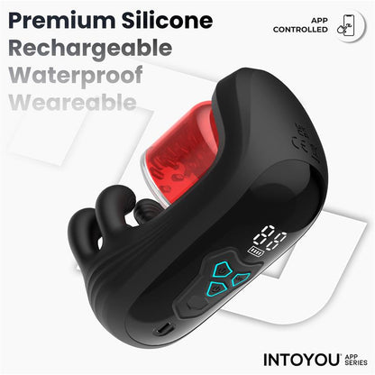 INTOYOU APP SERIES - TORKY MASTURBADOR CON ROTACIÓN COMPRESIÓN CON APP