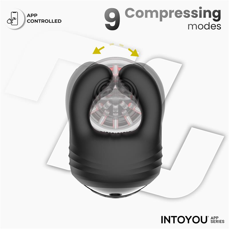 INTOYOU APP SERIES - TORKY MASTURBADOR CON ROTACIÓN COMPRESIÓN CON APP