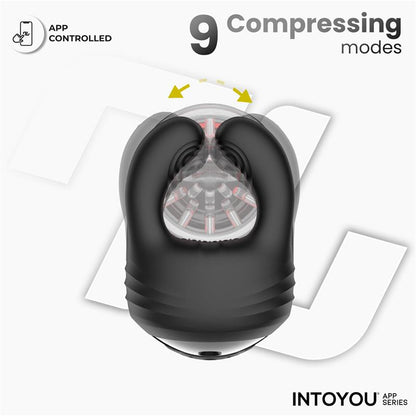 INTOYOU APP SERIES - TORKY MASTURBADOR CON ROTACIÓN COMPRESIÓN CON APP
