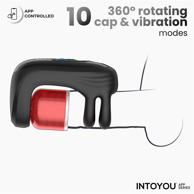 INTOYOU APP SERIES - TORKY MASTURBADOR CON ROTACIÓN COMPRESIÓN CON APP