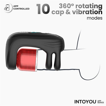 INTOYOU APP SERIES - TORKY MASTURBADOR CON ROTACIÓN COMPRESIÓN CON APP