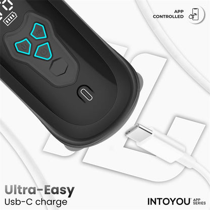INTOYOU APP SERIES - TORKY MASTURBADOR CON ROTACIÓN COMPRESIÓN CON APP