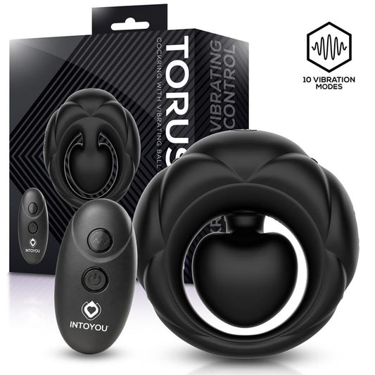 INTOYOU - TORUS ANILLO VIBRADOR CON BOLA CLITORIANA CON CONTROL REMOTO USB