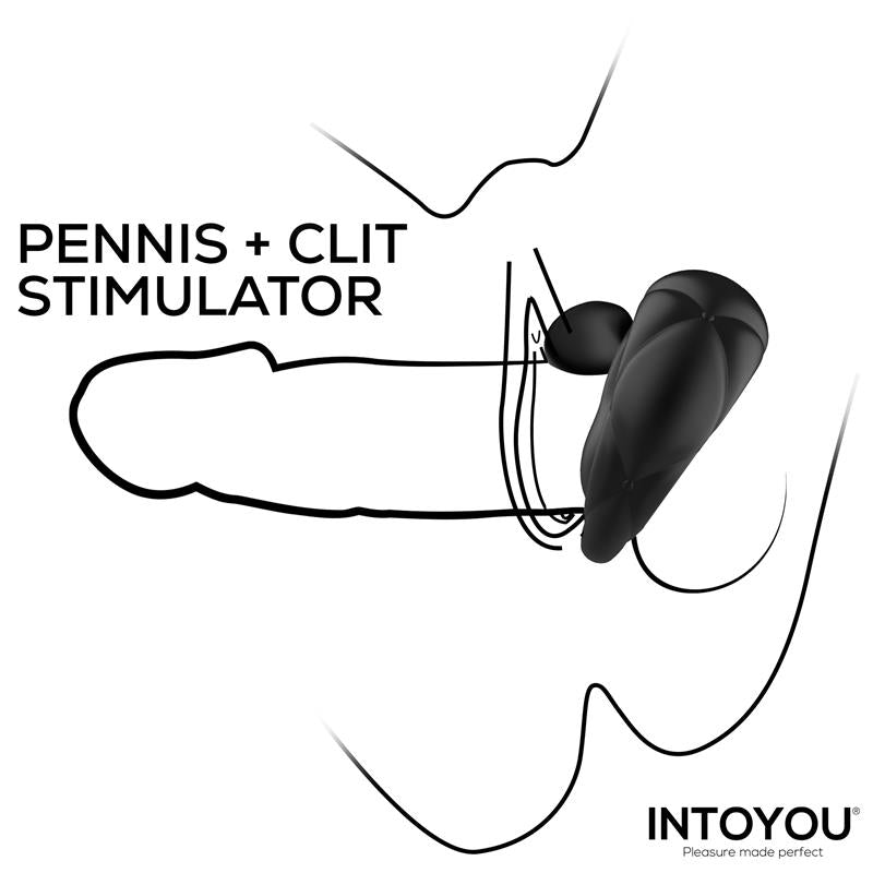 INTOYOU - TORUS ANILLO VIBRADOR CON BOLA CLITORIANA CON CONTROL REMOTO USB