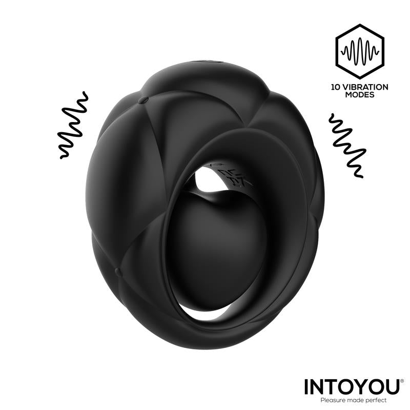 INTOYOU - TORUS ANILLO VIBRADOR CON BOLA CLITORIANA CON CONTROL REMOTO USB