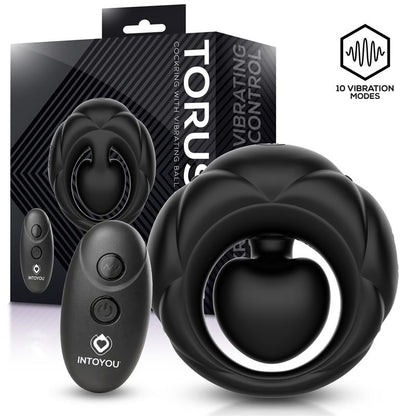 INTOYOU - TORUS ANILLO VIBRADOR CON BOLA CLITORIANA CON CONTROL REMOTO USB