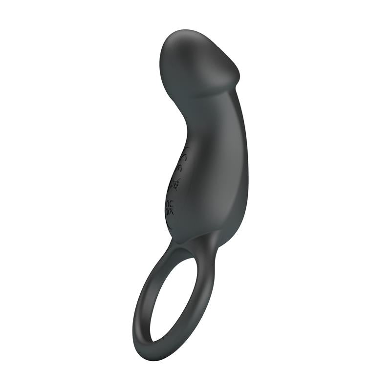 PRETTYLOVE - TRAE ANILLO VIBRADOR  SILICONA USB NEGRO