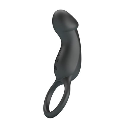 PRETTYLOVE - TRAE ANILLO VIBRADOR  SILICONA USB NEGRO
