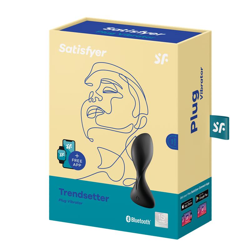 SATISFYER - TRENDSETTER PLUG ANAL CON VIBRACIÓN Y APP NEGRO