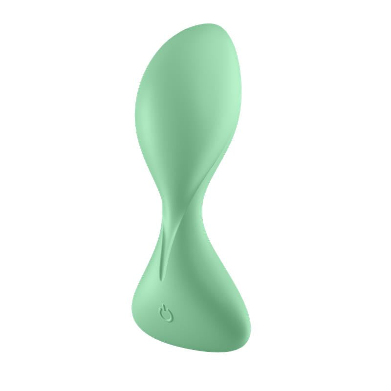 SATISFYER - TRENDSETTER PLUG ANAL CON VIBRACIÓN Y APP VERDE CLARO