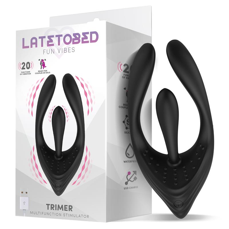 LATETOBED - TRIMER ESTIMULADOR 3 MOTORES FLEXIBLE USB SILICONA