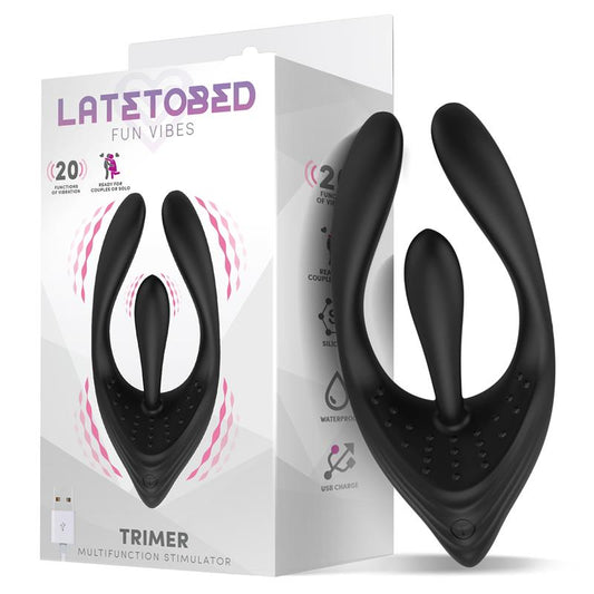 LATETOBED - TRIMER ESTIMULADOR 3 MOTORES FLEXIBLE USB SILICONA