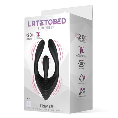 LATETOBED - TRIMER ESTIMULADOR 3 MOTORES FLEXIBLE USB SILICONA