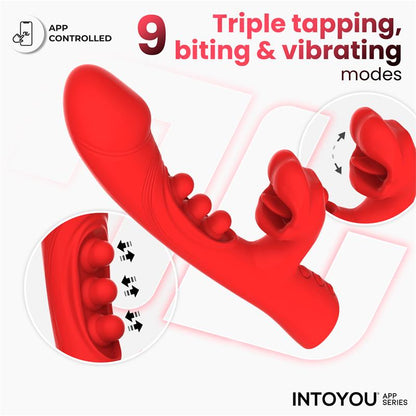 INTOYOU APP SERIES - TRIXY VIBRADOR CON TAPPING Y BITING CON APP