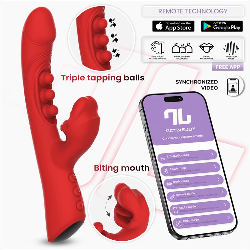 INTOYOU APP SERIES - TRIXY VIBRADOR CON TAPPING Y BITING CON APP