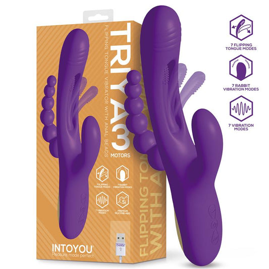 INTOYOU - TRIYA VIBRADOR CON LENGUA FLIPPING Y CADENA ANAL