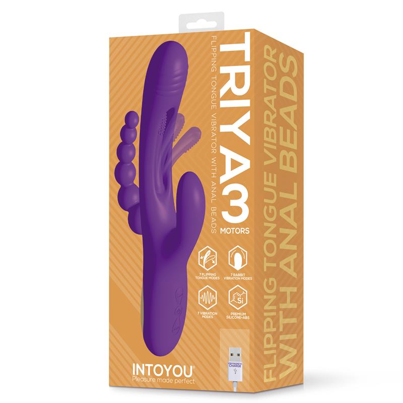INTOYOU - TRIYA VIBRADOR CON LENGUA FLIPPING Y CADENA ANAL