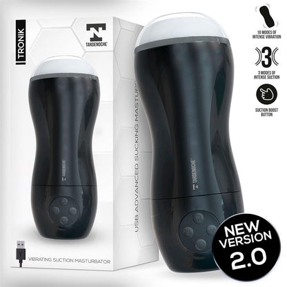 TARDENOCHE - TRONIK 2.0 MASTURBADOR CON SUCCIÓN Y VIBRACIÓN USB