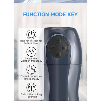 TARDENOCHE - TRONIK 2.0 MASTURBADOR CON SUCCIÓN Y VIBRACIÓN USB