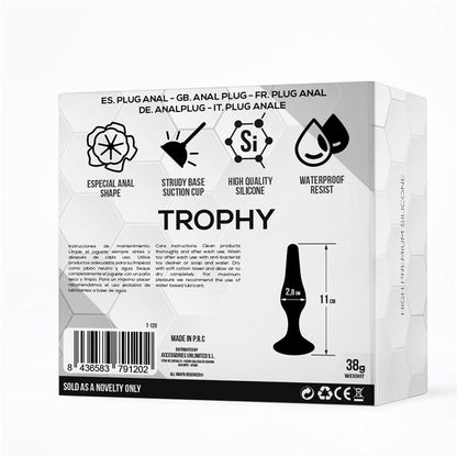 TARDENOCHE - TROPHY PLUG ANAL 11 CM SILICONA NEGRO