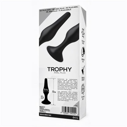 TARDENOCHE - TROPHY PLUG ANAL 13 CM SILICONA NEGRO