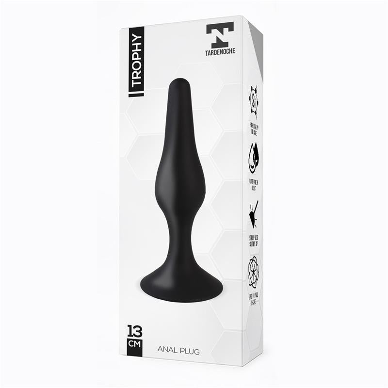 TARDENOCHE - TROPHY PLUG ANAL 13 CM SILICONA NEGRO