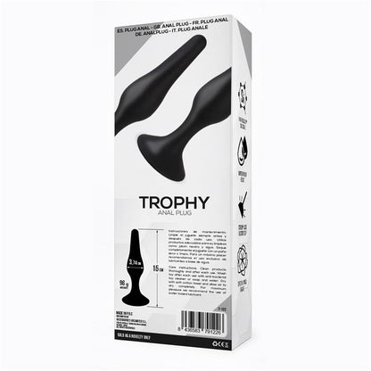 TARDENOCHE - TROPHY PLUG ANAL 15 CM SILICONA NEGRO