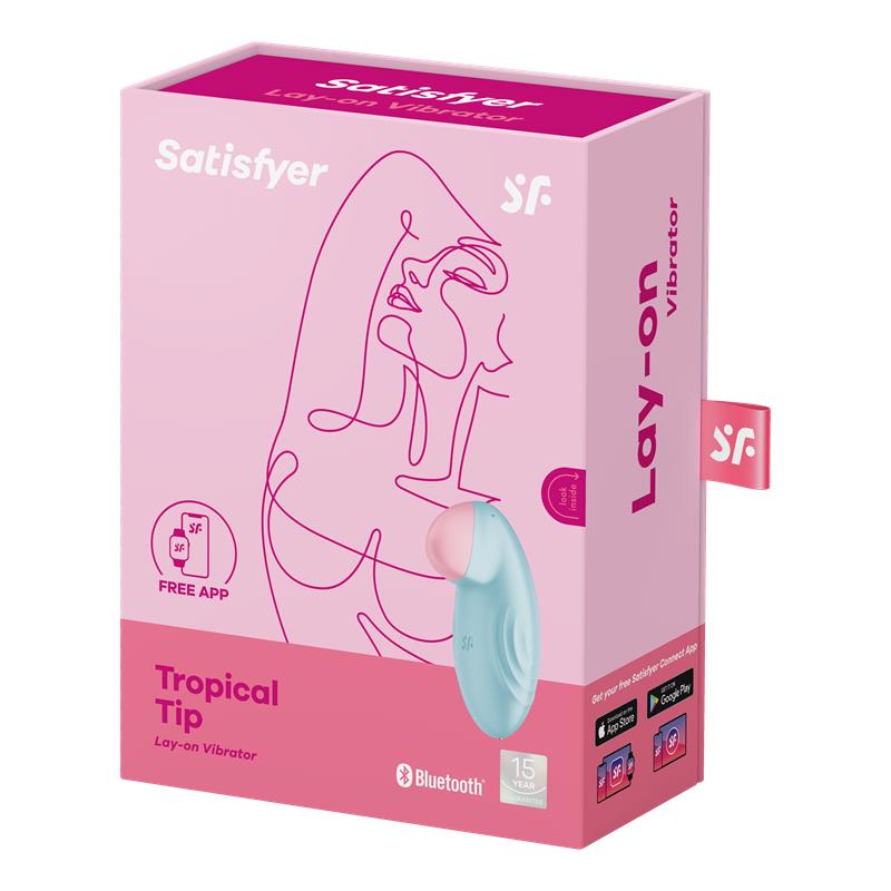 SATISFYER - TROPICAL TIP CON APP SATISFYER CONNECT LIGHT BLUE