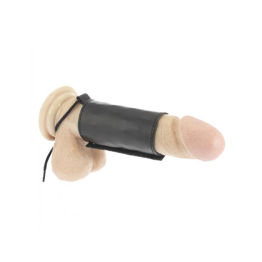 BONDAGE PLAY - TUBO DE CUERO PARA EL PENE AJUSTABLE