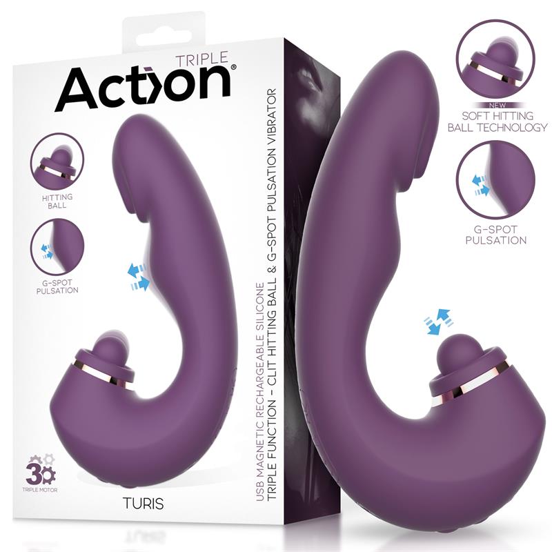 ACTION - TURIS SOFT HITTING BALL CON PULSACIÓN PARA EL PUNTO G Y VIBRACIÓN