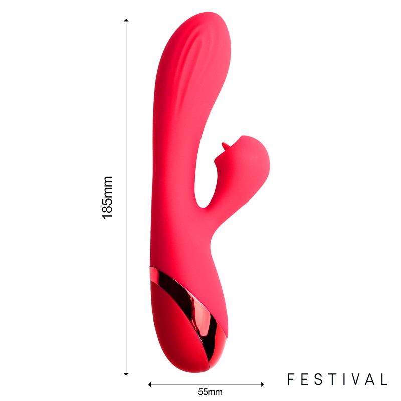 FESTIVAL - TURNA VIBRADOR USB ROJO