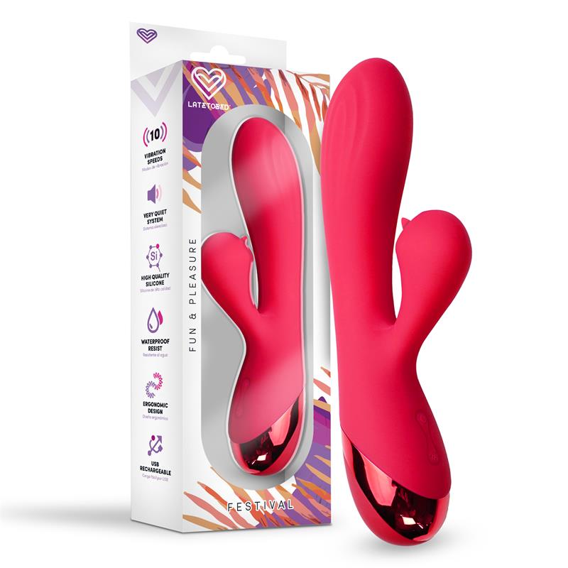 FESTIVAL - TURNA VIBRADOR USB ROJO