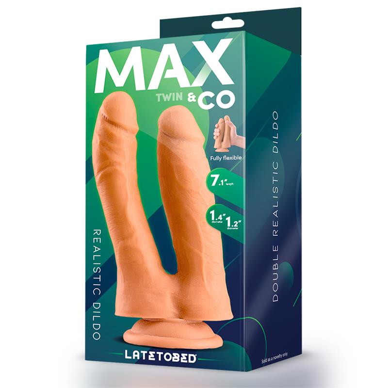 MAX & CO - TWIN DILDO DOBLE REALISTA 7.1 NATURAL