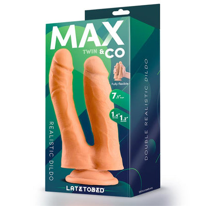 MAX & CO - TWIN DILDO DOBLE REALISTA 7.1 NATURAL