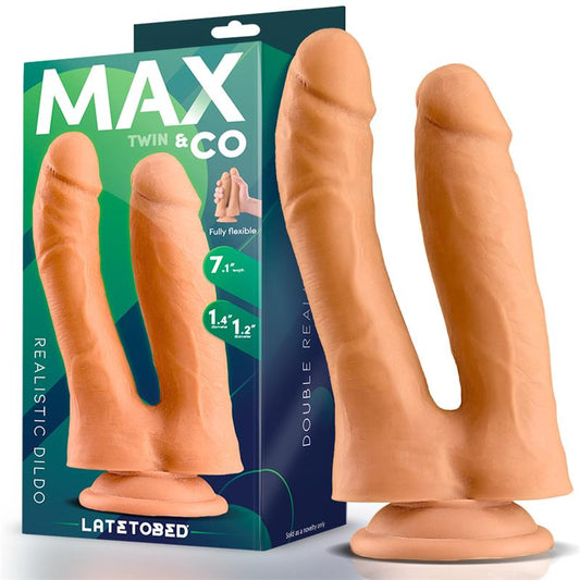 MAX & CO - TWIN DILDO DOBLE REALISTA 7.1 NATURAL