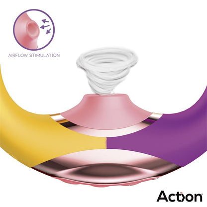 ACTION - TWO LOVERS 3 IN 1 VIBRADOR CON FINGER Y SUCCIÓN