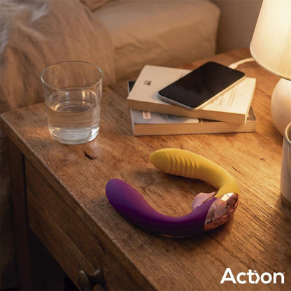 ACTION - TWO LOVERS 3 IN 1 VIBRADOR CON FINGER Y SUCCIÓN