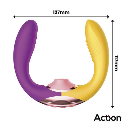 ACTION - TWO LOVERS 3 IN 1 VIBRADOR CON FINGER Y SUCCIÓN