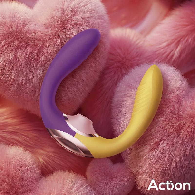 ACTION - TWO LOVERS 3 IN 1 VIBRADOR CON FINGER Y SUCCIÓN