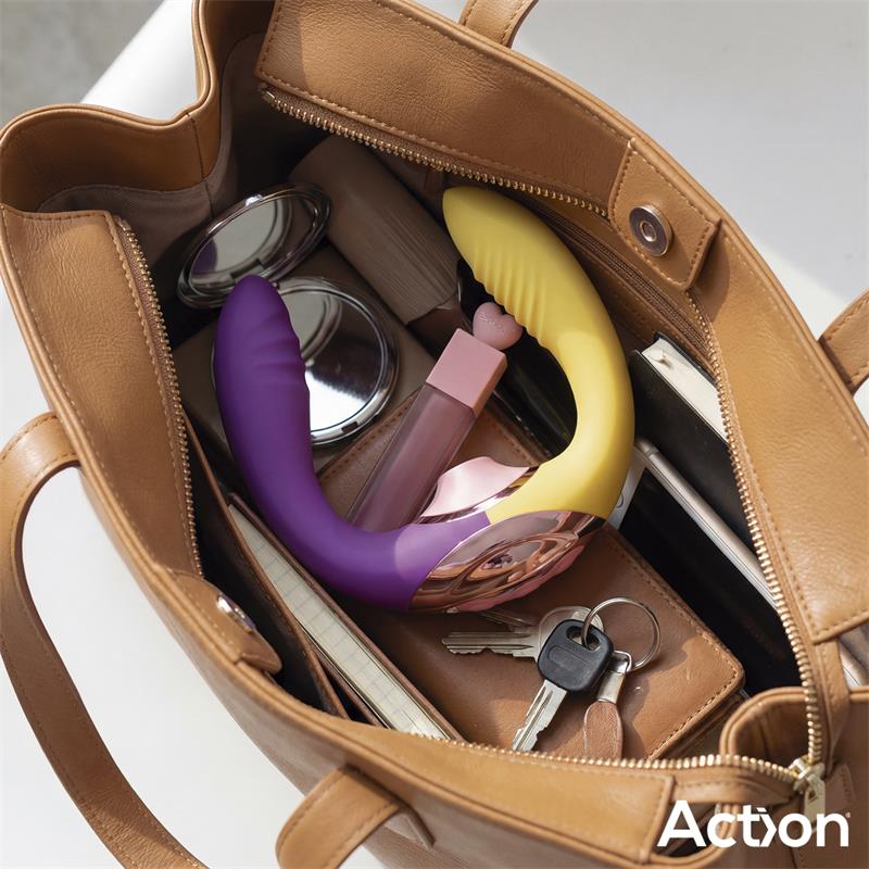 ACTION - TWO LOVERS 3 IN 1 VIBRADOR CON FINGER Y SUCCIÓN
