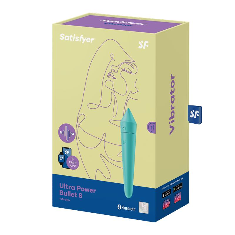 SATISFYER - ULTRA POWER BULLET 8 BALA VIBRADORA CON APP TURQUOISE