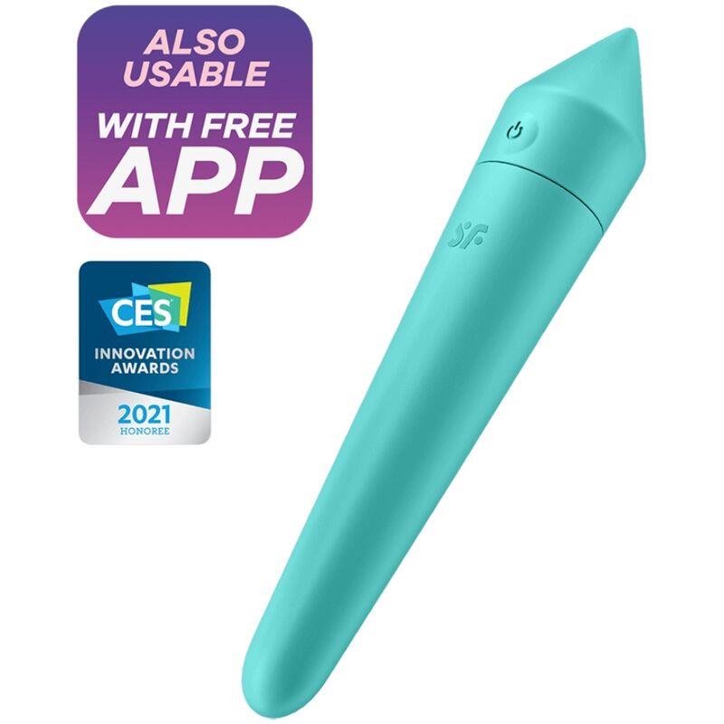 SATISFYER - ULTRA POWER BULLET 8 BALA VIBRADORA CON APP TURQUOISE