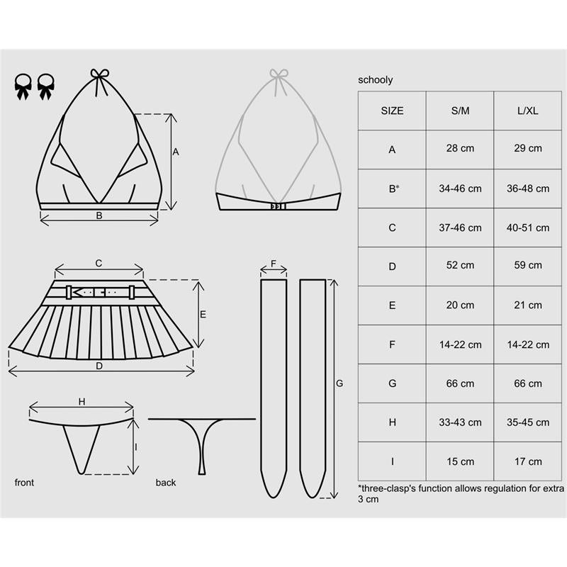 OBSESSIVE - UNIFORME SET DE 5 PIEZAS