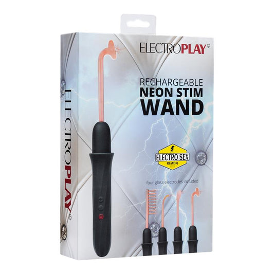 ELECTRO PLAY - VARITA NEON STIM CON 4 ELECTRODOS DE VIDRIO
