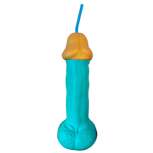 DIVERTY SEX - VASO CON FORMA DE PENE AZUL 500 ML