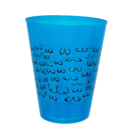DIVERTY SEX - VASO PLÁSTICO PECHOS AZUL 500ML