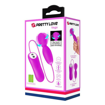 PRETTYLOVE - VEGA HUEVO VIBRADOR CON ROTACIÓN