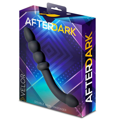 AFTERDARK - VELOR DOBLE MASAJEADOR ANAL SILICONA